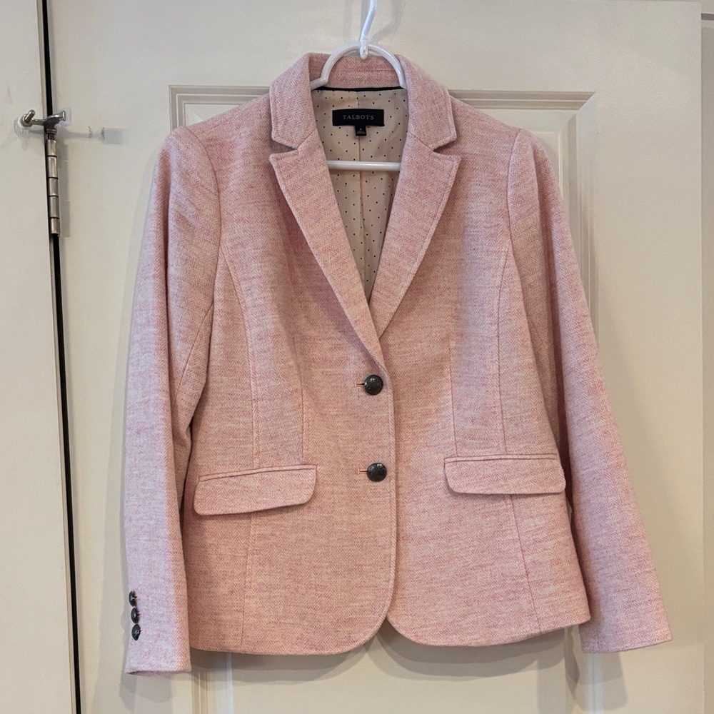 Talbots Sz 4 VGUC Women's Soft Pink Suit Jacket 🧥